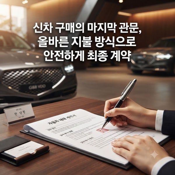 자동차 현금 일시불 구매의 장점과 단점 실제 비용으로 비교