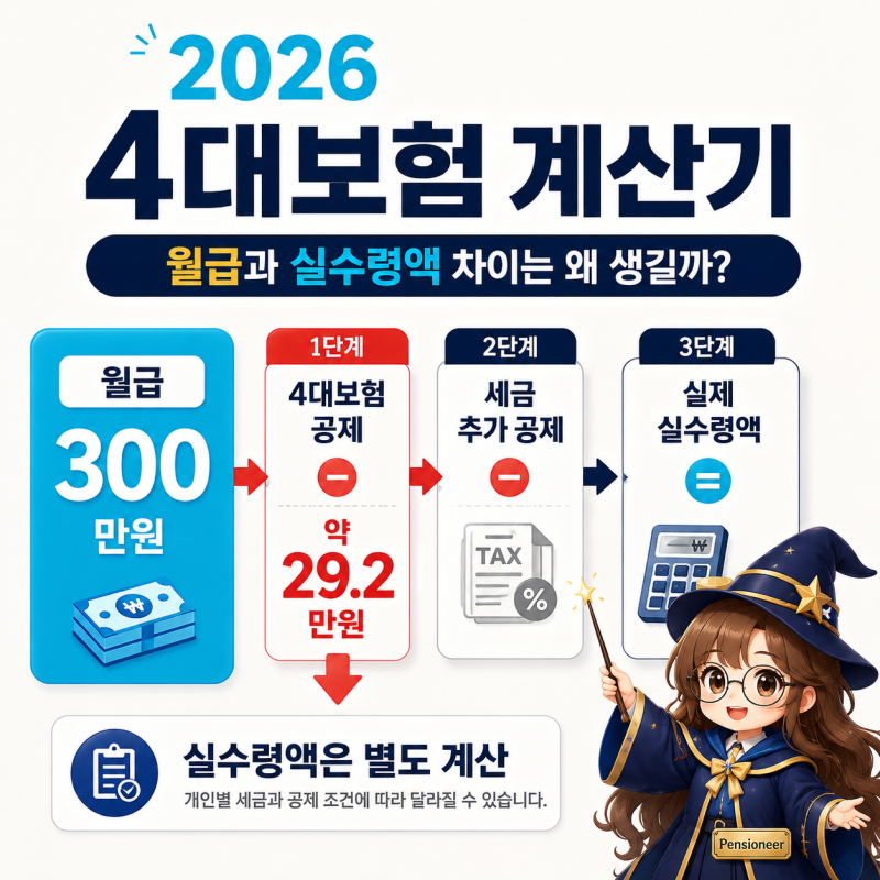 2026년 4대보험 계산기, 월급과 실수령액 차이는 왜 생길까?