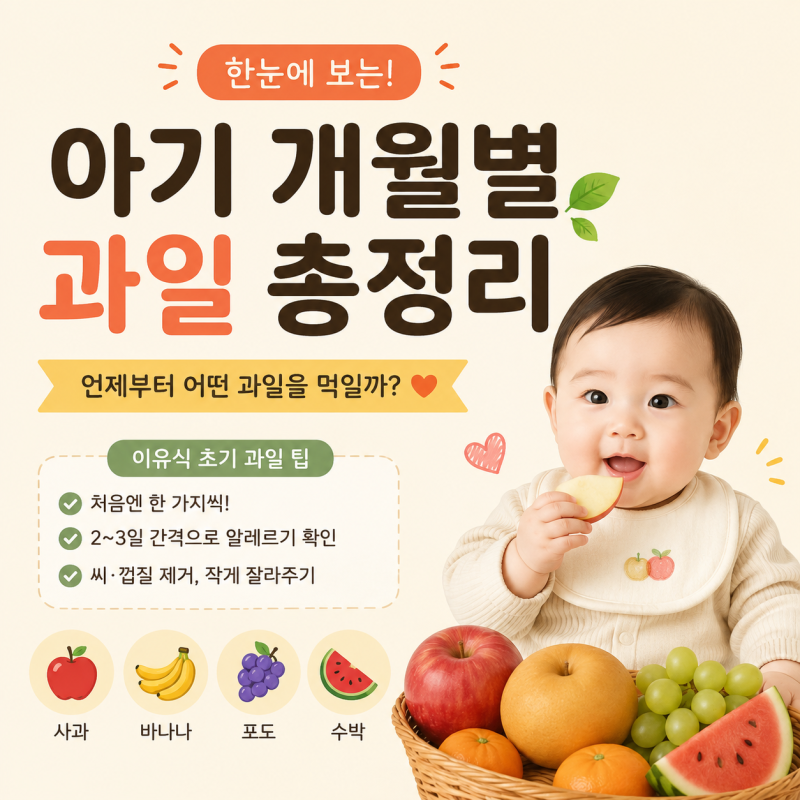 아기 과일 언제부터? 개월별 과일 총정리