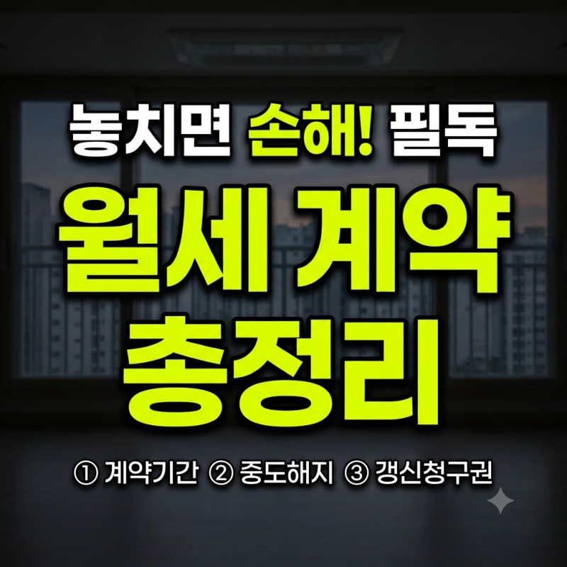 월세 계약 주의사항 총정리(+계약기간 갱신청구권 중도해지까지)