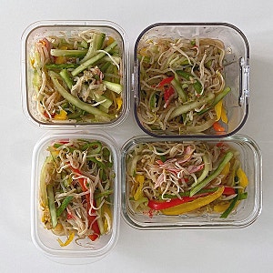 여름 반찬 추천｜오이·맛살·파프리카 넣은 새콤달콤 숙주나물무침 레시피