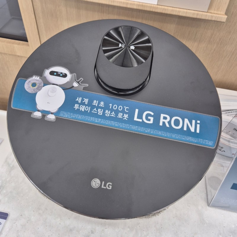 세계 최초 100℃ 투웨이 스팀 청소 로봇 LG 홈봇 AI RONi(로니)｜LG전자 베스트샵 진영점