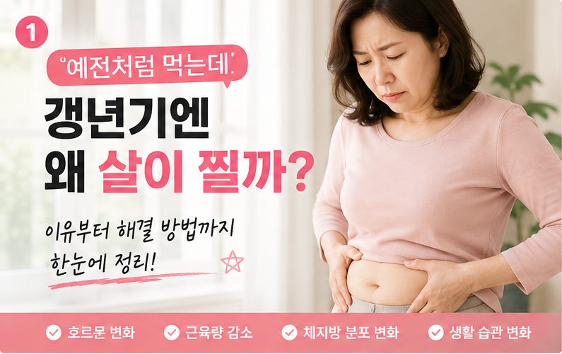 갱년기 때 살이 갑자기 찌는 이유, 예전처럼 먹는데 왜 그럴까?