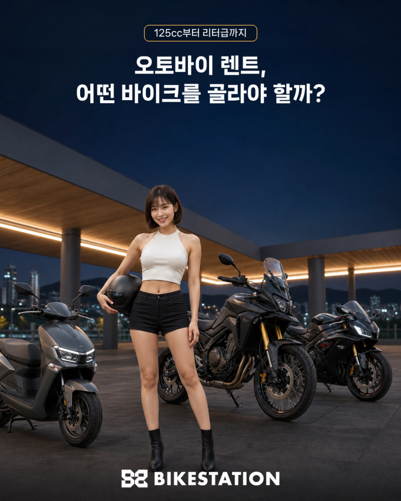 오토바이렌트 추천, 125cc·쿼터급·미들급·리터급까지 목적별 바이크 선택 가이드 / 바이크스....