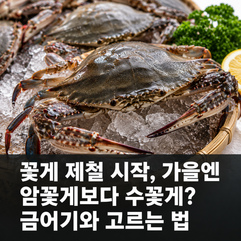 요즘 가을 꽃게 고르는 법 암꽃게 수꽃게 구별법까지 정리