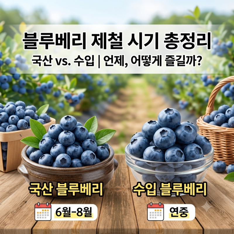 블루베리 제철 시기 총정리, 국산·수입 각각 언제?