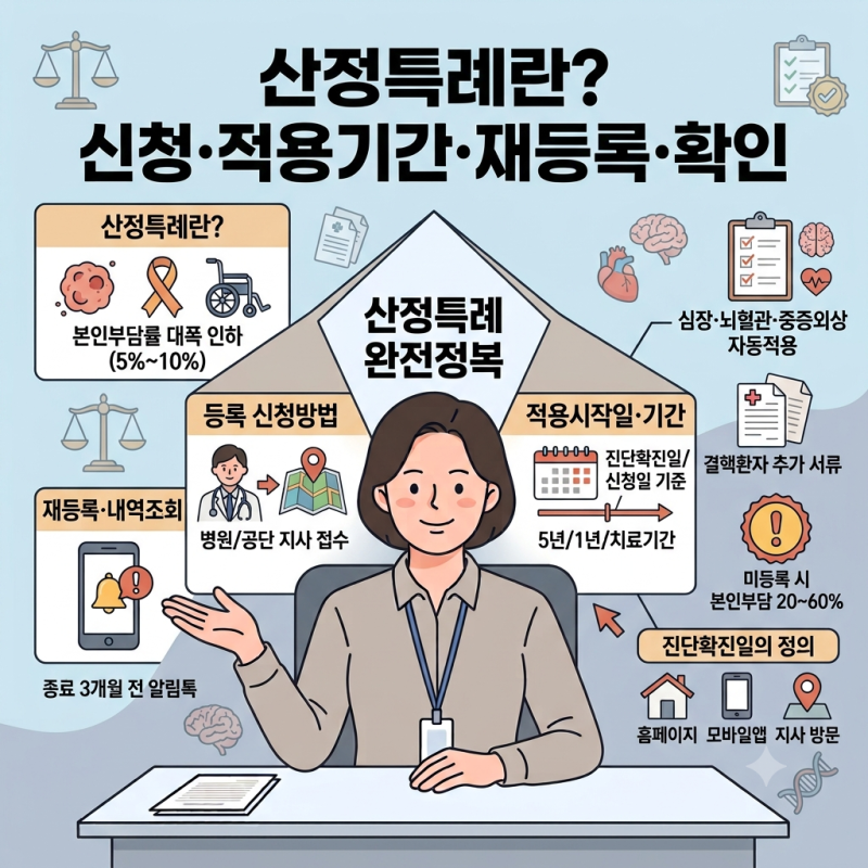 [건강보험 FAQ] 산정특례란? 등록 신청방법·적용기간·재등록·확인방법 총정리