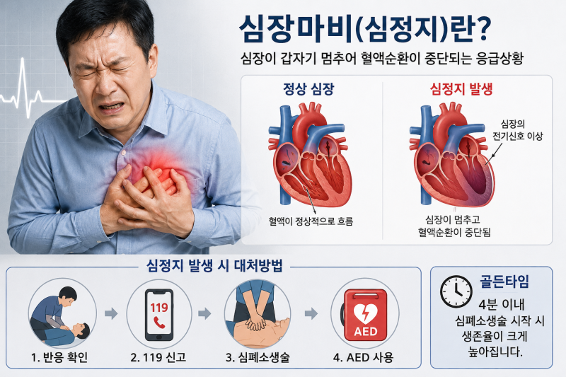 갑자기 찾아오는 심장마비, 왜 생길까요?