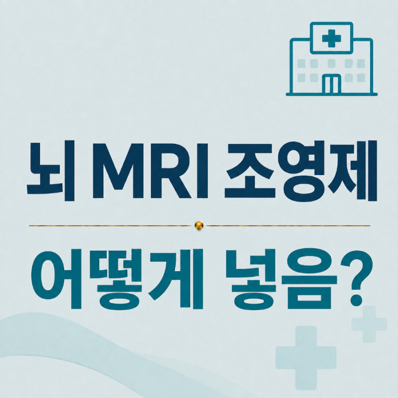 뇌 MRI 조영제 어떻게 넣음?｜MRI 조영제 투여 방법과 검사 과정