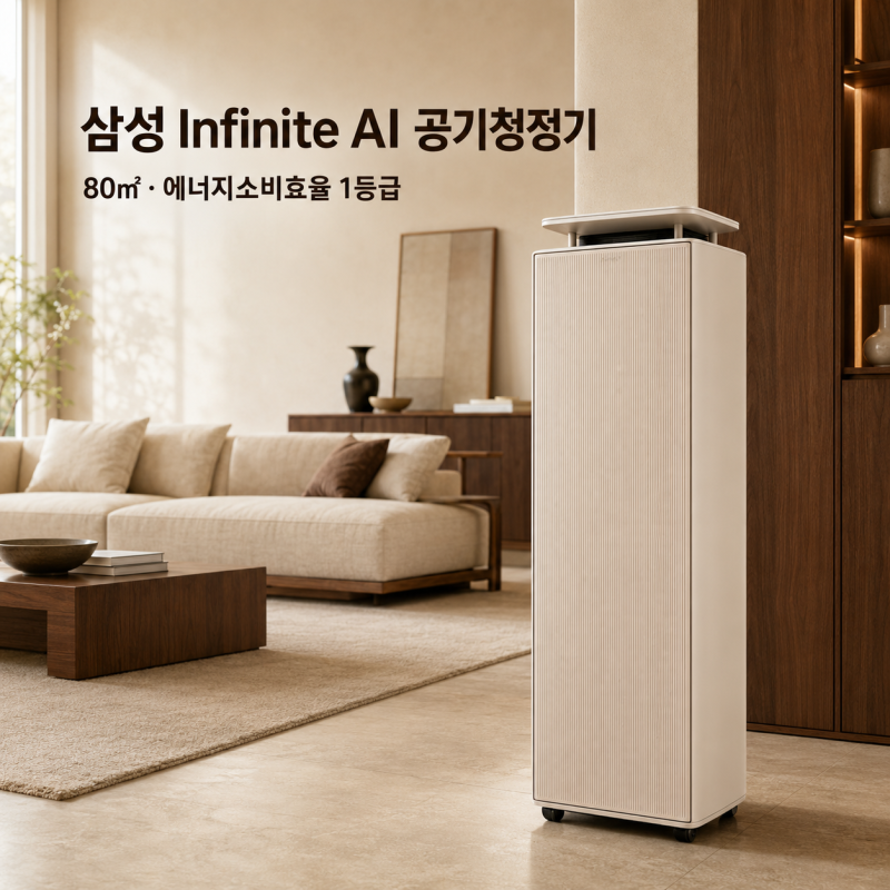 어떤 공간에도 어우러지는 심플하고 감각적인 디자인 "삼성 25년 비스포크큐브에어 인피니트....