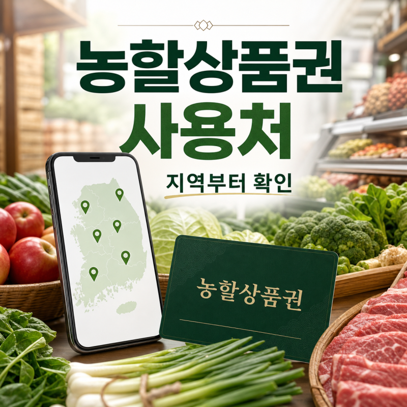농할상품권 사용처, 온누리상품권처럼 아무 시장에서 쓰면 안 되는 이유