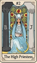 메이저 2번 여사제(High Priestess) 카드 완벽 해설: 상징, 성향, 연애운, 직업총정리
