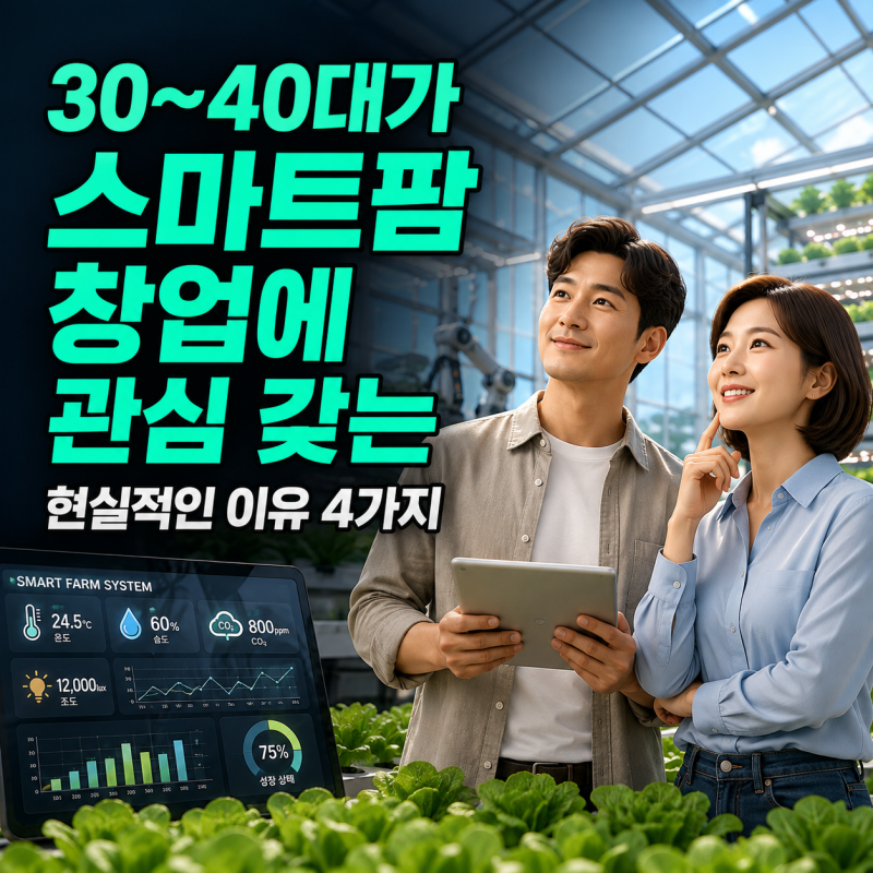 30~40대가 스마트팜 창업에 관심 갖는 현실적인 이유 4가지