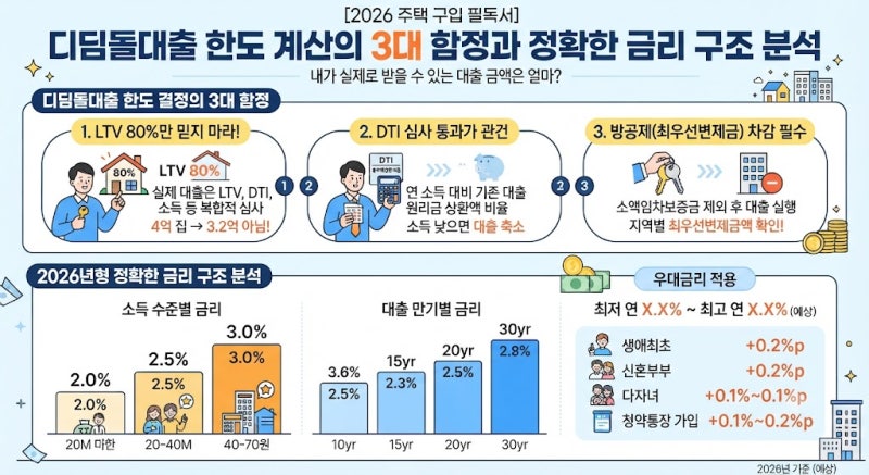 "2026 디딤돌대출 한도 계산! LTV 80%의 진실과 최대 한도 총정리"