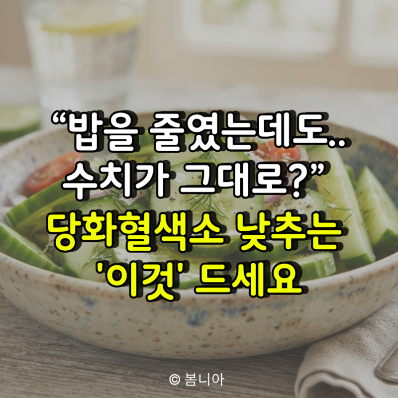 “밥을 줄였는데도 수치가 그대로?” 당화혈색소 낮추는 음식 4가지