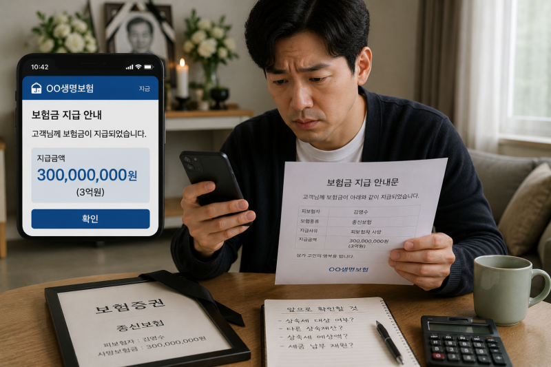 종신보험 사망보험금 3억원 받으면 상속세는? 계약자·피보험자·수익자가 중요한 이유