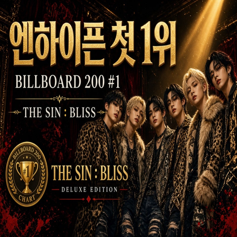 ENHYPEN's First #1 on Billboard 200, Reaching the Top in 6 Years with Mini Album 'THE SIN BLISS'