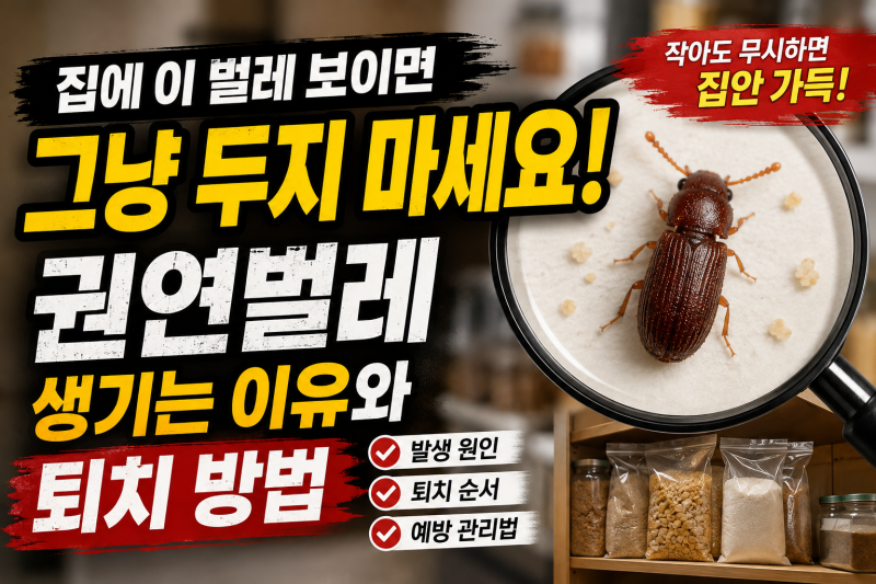 집에 이 벌레 보이면 그냥 두지 마세요, 권연벌레 생기는 이유와 퇴치 방법