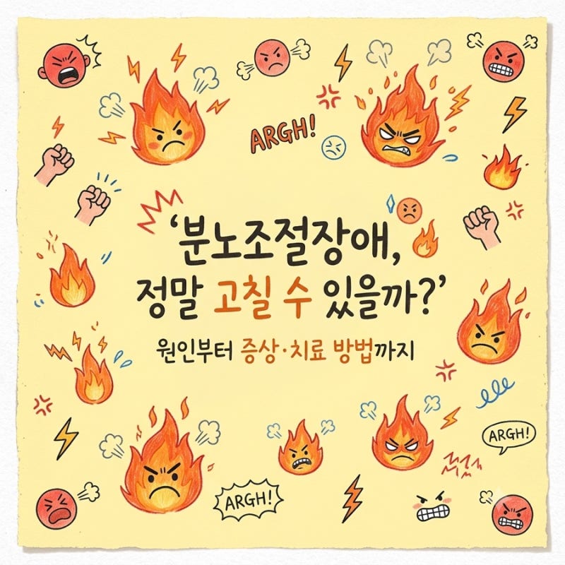 분노조절장애, 정말 고칠 수 있을까? 원인부터 증상·치료 방법까지