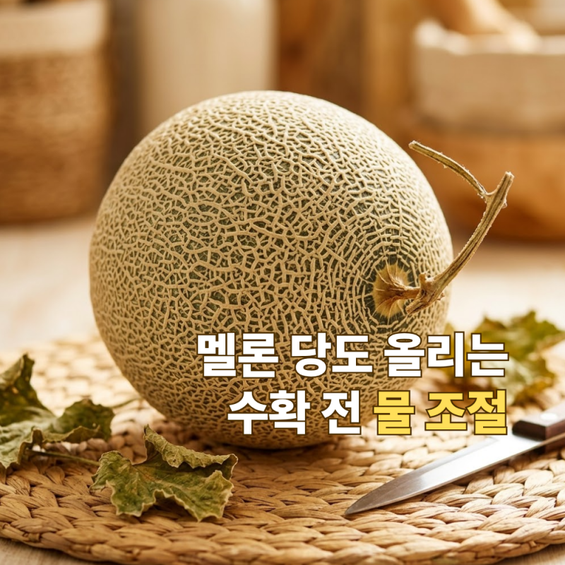 멜론 수확 전 물주기 잘못하면 당도 다 떨어지는 이유