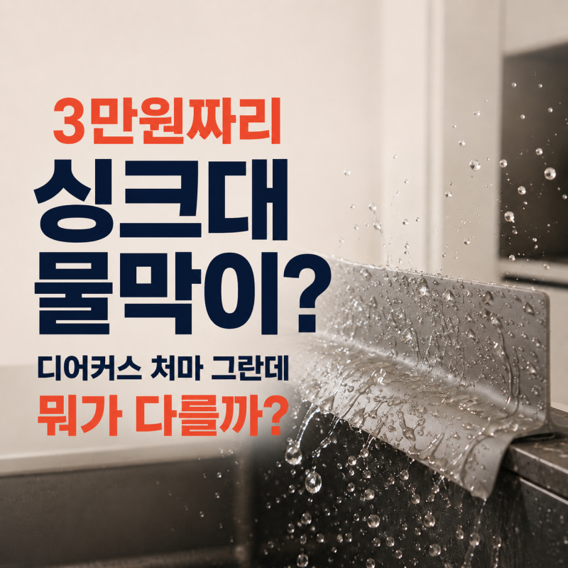 "3만원짜리 싱크대 물막이가 말이 돼?"… 디어커스 처마 그란데, 도대체 뭐가 다를까?