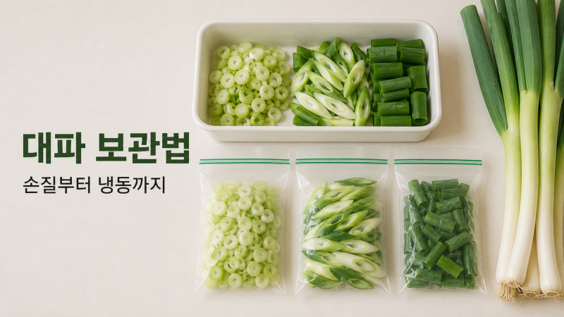 대파 보관법 냉동보관 손질해서 소분해두는 나만의 방법