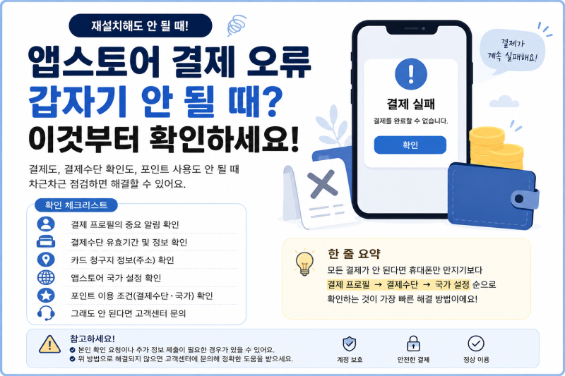 구글 플레이 결제 갑자기 전부 막혔다면? 삭제·재설치해도 안 될 때 꼭 확인하세요