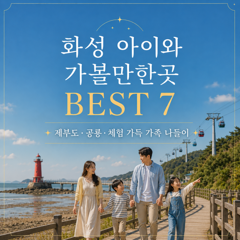 경기도 화성 아이와 가볼만한곳 BEST 7｜갯벌·공룡·실내체험·루나쇼 주말 가족여행 추천
