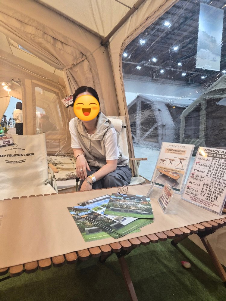 초보 캠핑용품 구입; 텐트,에어매트,우드테이블,폴딩체어