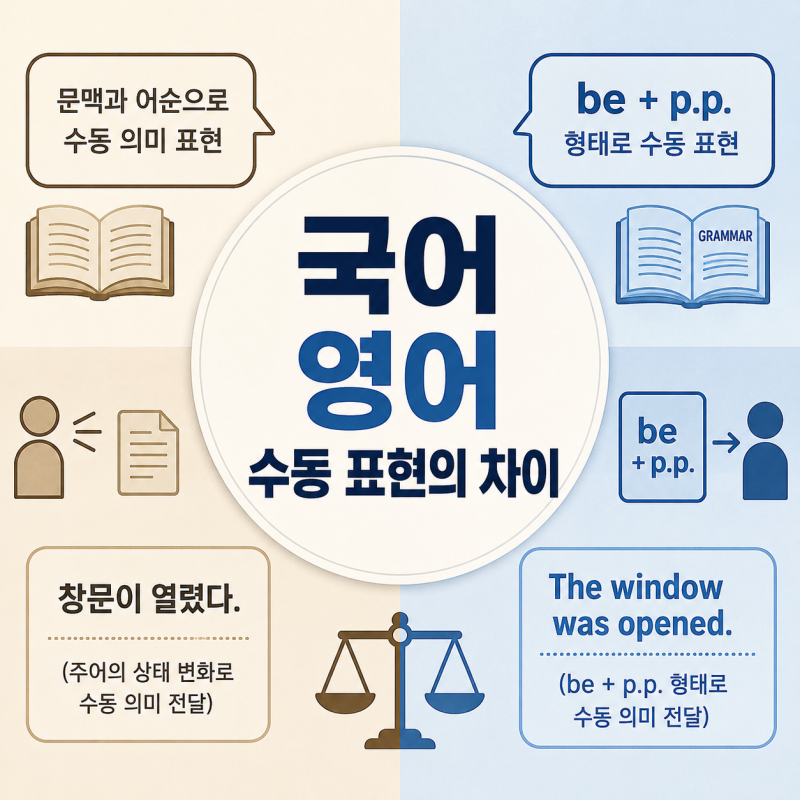 국어 영어 수동 표현의 차이
