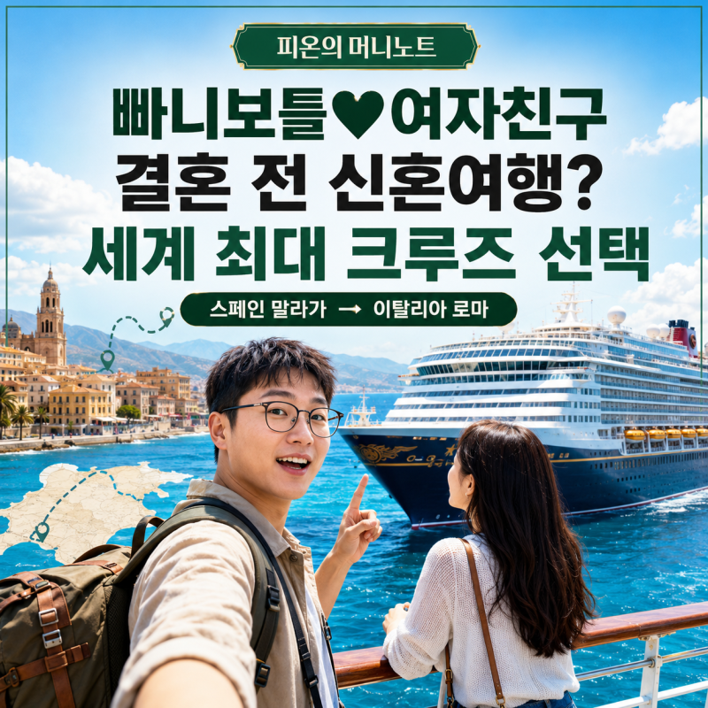 빠니보틀, 여자친구와 ‘신혼여행’? 여행유튜버의 선택은 세계 최대 크루즈