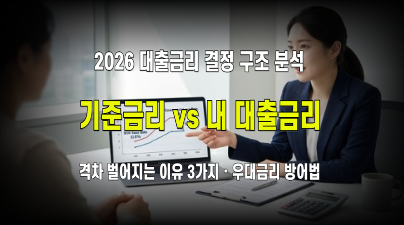 기준금리 3%인데 내 대출금리는 왜 4~5%대일까? 한국은행 기준금리와 은행 대출금리 격차 벌어....