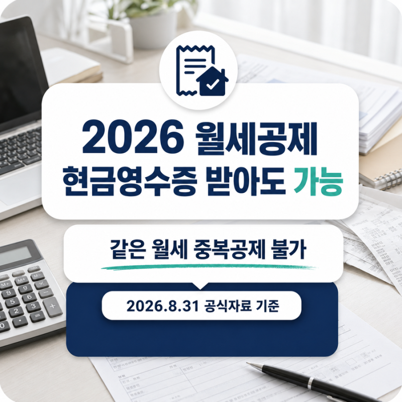 현금영수증 받았으면 월세 세액공제 되나요