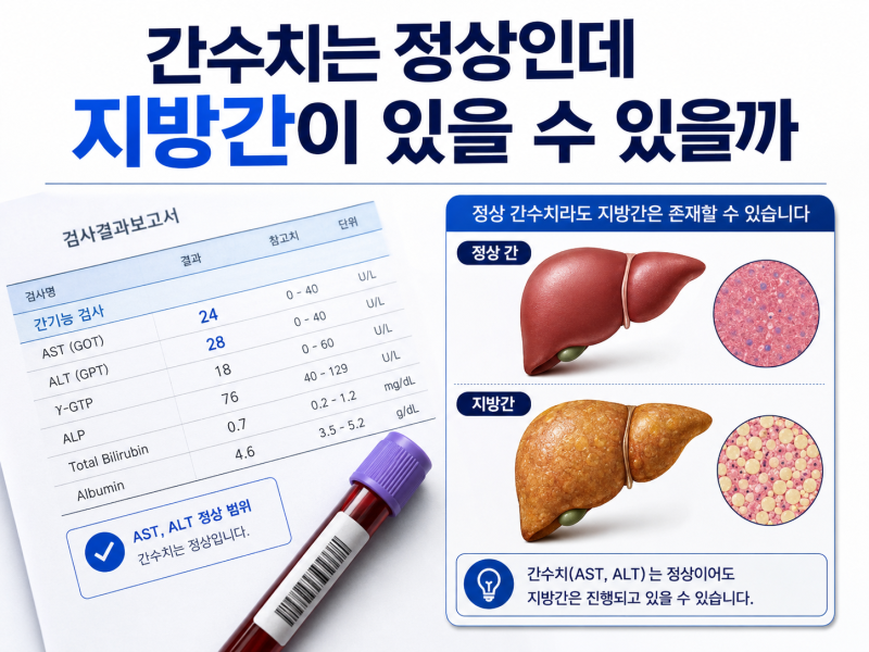 간수치는 정상인데 지방간이 있을 수 있을까
