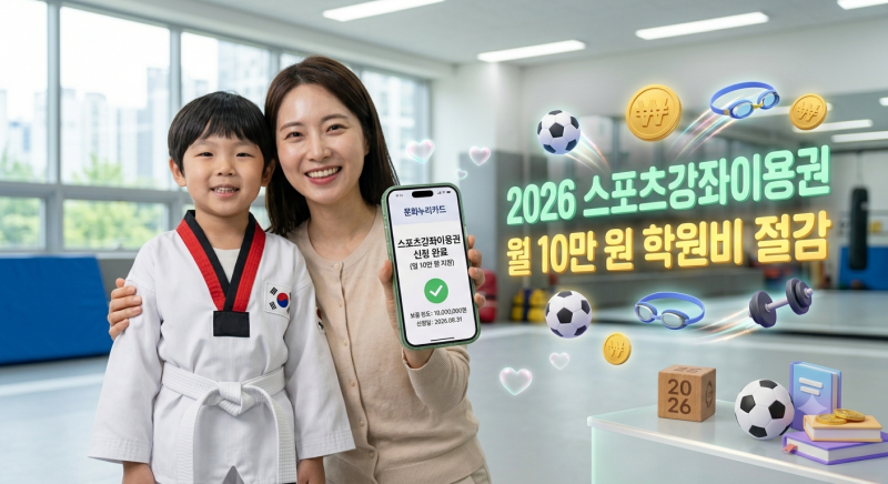 체육 교육비 고정지출 0원 도전! 2026 스포츠강좌이용권 자격 조건 및 사용법
