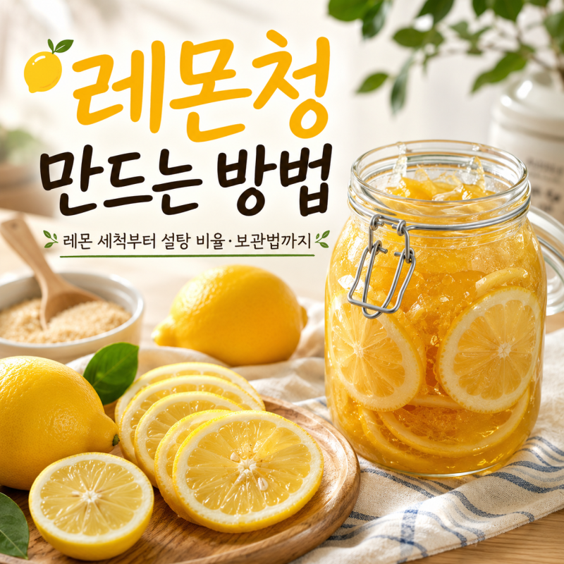 레몬청 만드는 방법｜레몬 세척부터 설탕 비율·보관법까지
