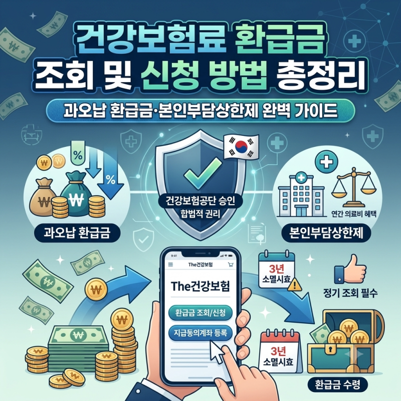 건강보험료 환급금 조회 및 신청 방법 총정리: 과오납 환급금·본인부담상한제 완벽 가이드