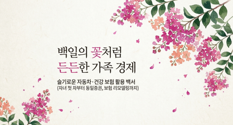 자동차 2대 이상이면 동일증권으로 자동차 보험 가입이 유리함