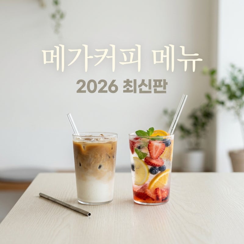 메가커피 메뉴 추천 및 가격 총정리 (2026년 여름 신메뉴 포함)