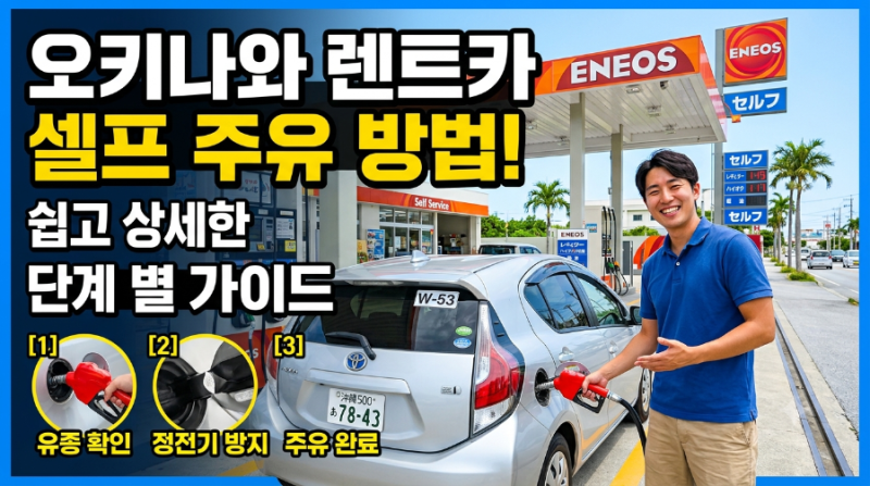일본 오키나와 렌트카 셀프 주유 방법