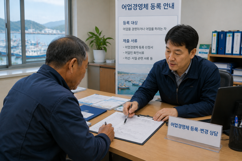 어업경영체 등록 및 신청방법 갱신 준비서류 확인
