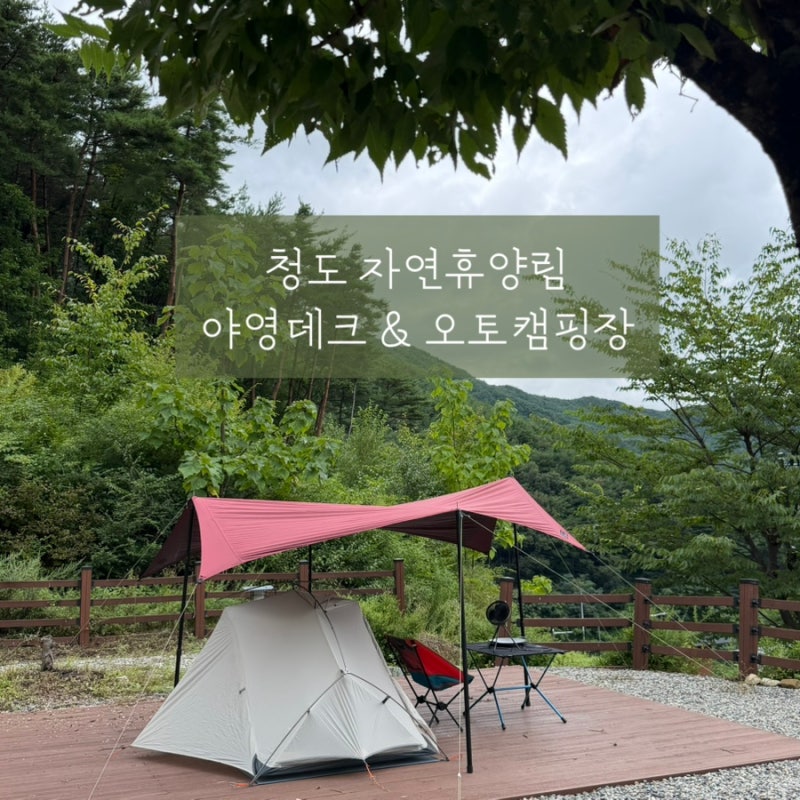 청도자연휴양림 야영데크 3번 이용후기 오토캠핑장 시설