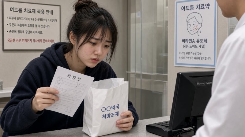 미노씬과 이소티논, 여드름 치료에 함께 복용하면 안 되는 이유