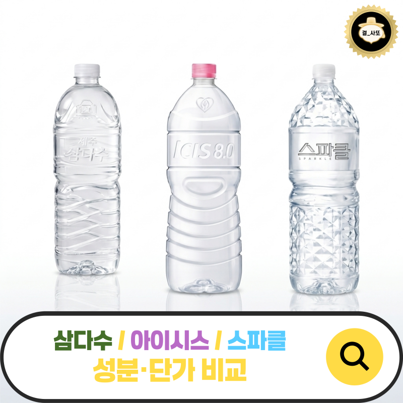 "물맛이 다른 이유 있었다" 삼다수 vs 아이시스 vs 스파클 생수 비교 추천 가성비·수원지 팩트....