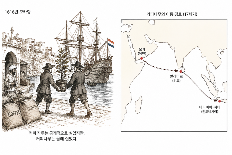 자바커피의 유래 역사ㅣ모카의 커피 독점은 어떻게 깨졌을까? [일요일에 떠나는 커피 여행]