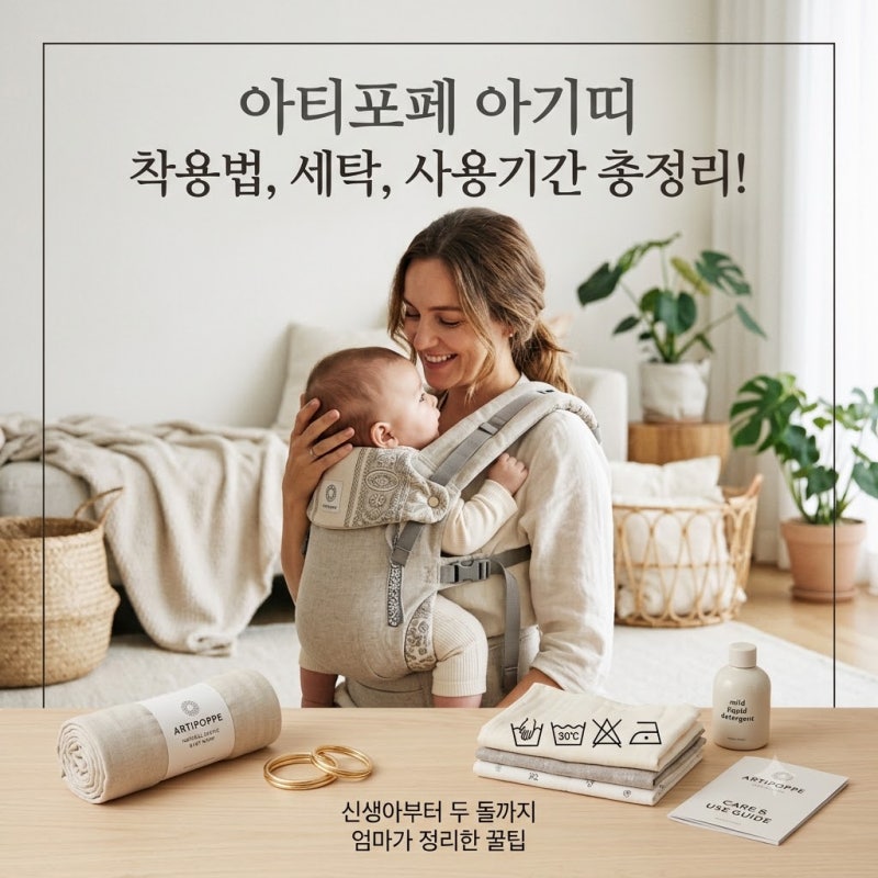 아티포페 아기띠 착용법부터 세탁까지, 알아본 김에 정리해봤습니다