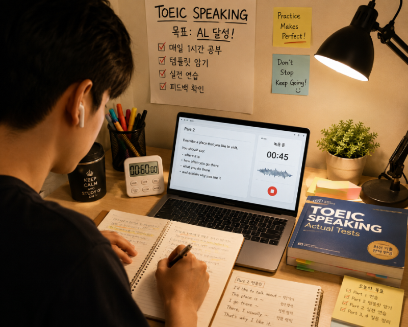 한 달 뒤 토익스피킹 졸업 도전 하루 3문장으로 입 터지는 토스 & 실전 영어회화 챌린지 1일 ....