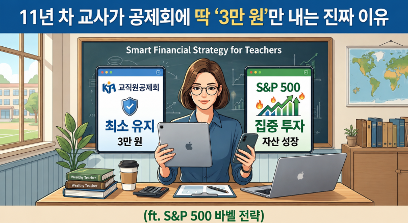 11년 차 교사가 교직공제회에 딱 '3만 원'만 내는 진짜 이유 (ft. S&P 500)