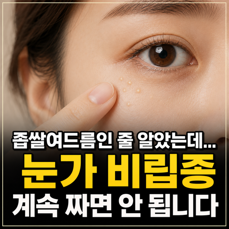 “좁쌀여드름인 줄 알고 계속 짰는데요” 눈가에 생기는 비립종 원인과 관리법