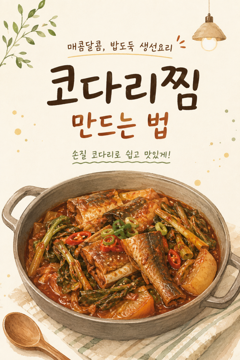 생각보다 쉬운 생선요리, 코다리찜 만들기｜시래기 넣으면 더 맛있어요
